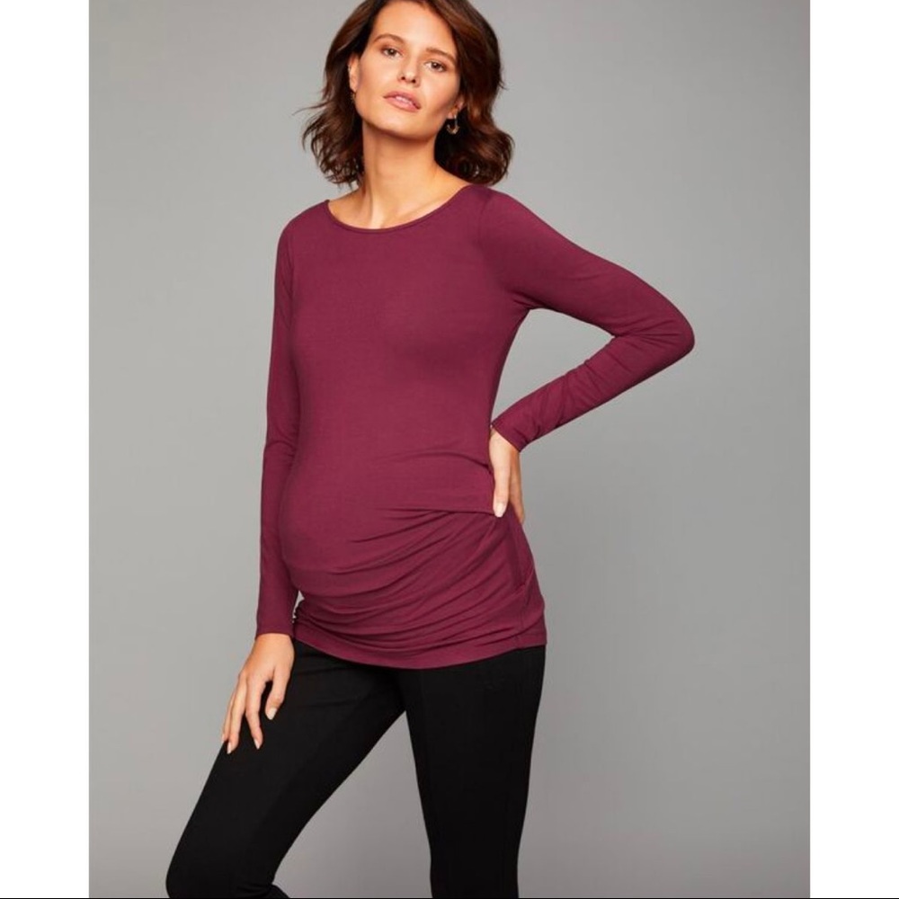 Gorgeous color! berry maternity top